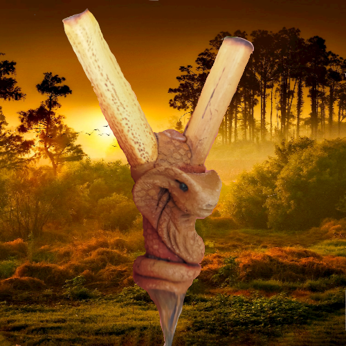 Kuripe Bambu Тотем Кобра амулет с мощными камнями