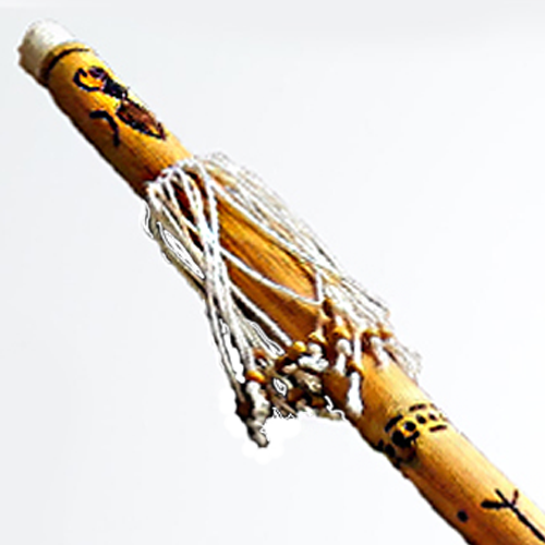 Погремушка Rainstick Shaman из бамбука, ручная работа с норвежскими рунами Локи
